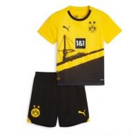 Borussia Dortmund Domáci Detský futbalový dres 2023-24 Krátky Rukáv (+ trenírky)